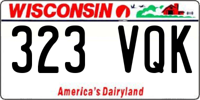 WI license plate 323VQK