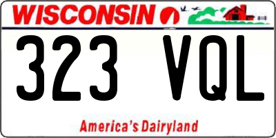 WI license plate 323VQL