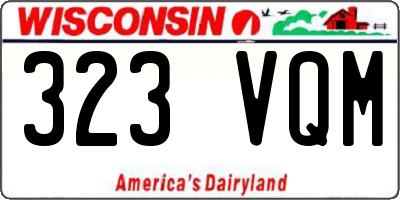 WI license plate 323VQM