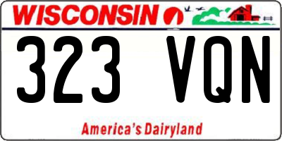 WI license plate 323VQN