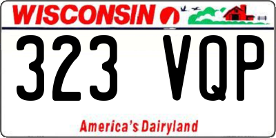 WI license plate 323VQP