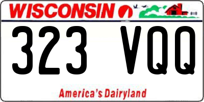 WI license plate 323VQQ