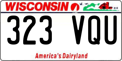 WI license plate 323VQU