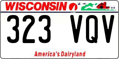 WI license plate 323VQV