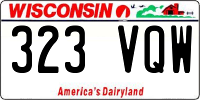 WI license plate 323VQW