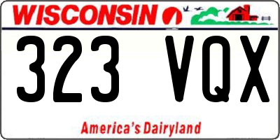 WI license plate 323VQX