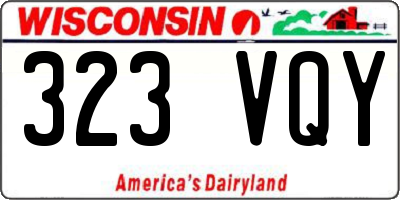 WI license plate 323VQY
