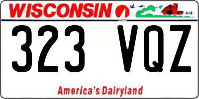WI license plate 323VQZ