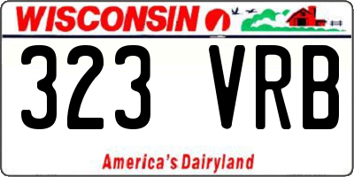 WI license plate 323VRB