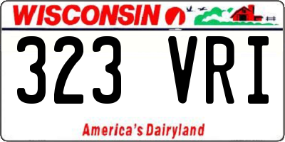 WI license plate 323VRI