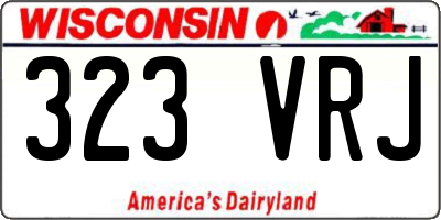 WI license plate 323VRJ