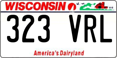 WI license plate 323VRL