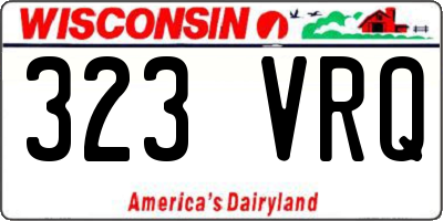 WI license plate 323VRQ