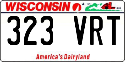 WI license plate 323VRT
