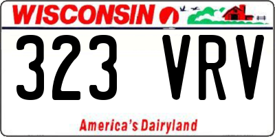 WI license plate 323VRV