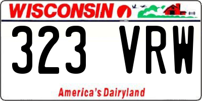 WI license plate 323VRW