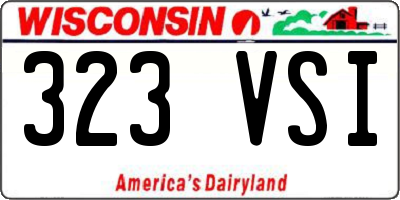 WI license plate 323VSI