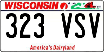 WI license plate 323VSV