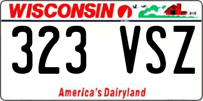 WI license plate 323VSZ
