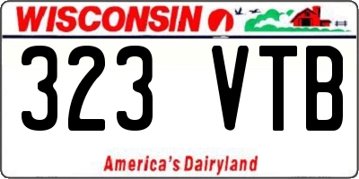 WI license plate 323VTB