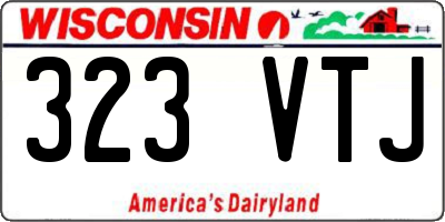 WI license plate 323VTJ