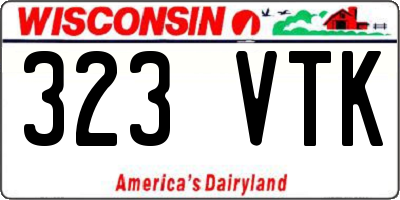 WI license plate 323VTK