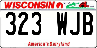 WI license plate 323WJB