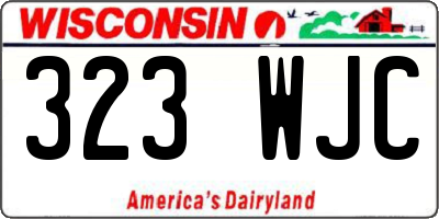 WI license plate 323WJC