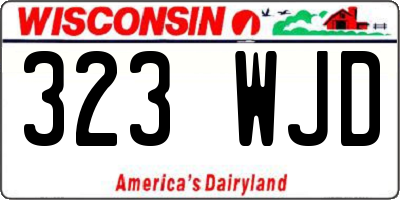 WI license plate 323WJD