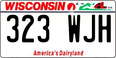 WI license plate 323WJH