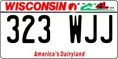 WI license plate 323WJJ