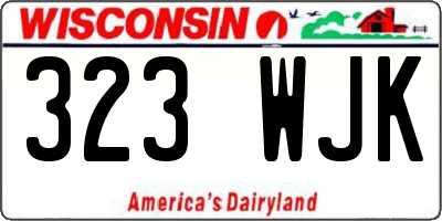 WI license plate 323WJK