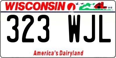 WI license plate 323WJL