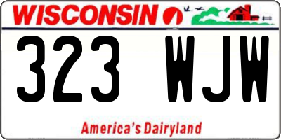 WI license plate 323WJW