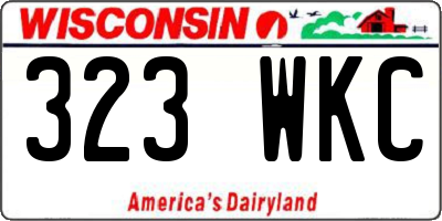 WI license plate 323WKC