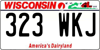 WI license plate 323WKJ