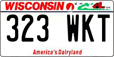 WI license plate 323WKT