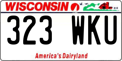 WI license plate 323WKU