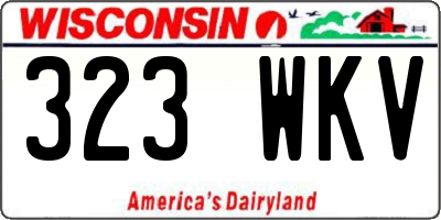 WI license plate 323WKV