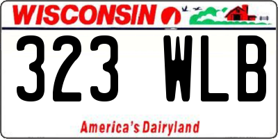 WI license plate 323WLB