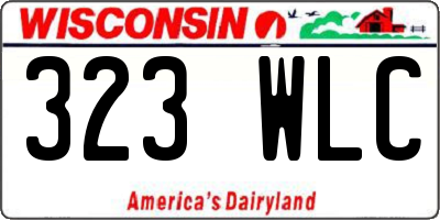 WI license plate 323WLC
