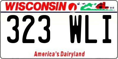 WI license plate 323WLI