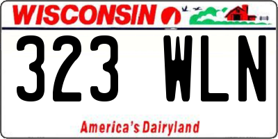 WI license plate 323WLN