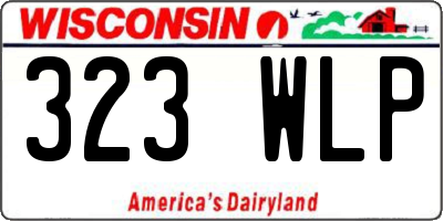 WI license plate 323WLP