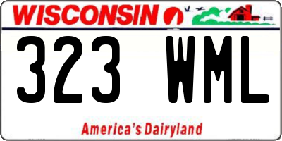 WI license plate 323WML