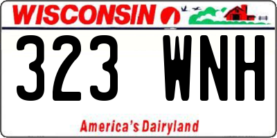 WI license plate 323WNH