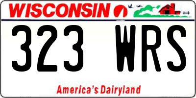 WI license plate 323WRS