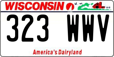 WI license plate 323WWV