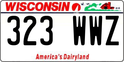 WI license plate 323WWZ