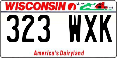 WI license plate 323WXK